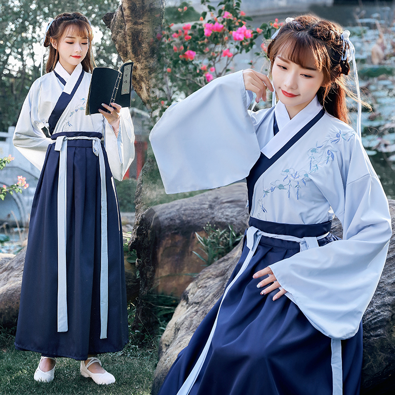 传统古装汉服女装明制交领琵琶袖广袖襦裙民族风学生成人演出服|ruв категории Женская одежда, костюм/национальная одежда/театр костюм, национальная одежда/этап погрузки - от Buy2taobao.com для оказания профессиональной услуги покупки агента Taobao