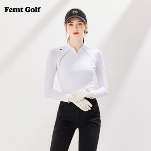 FG高尔夫防晒衣长袖2024新款立领长袖时尚韩版冰丝袖golf女装上衣