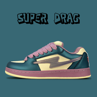 超拽SUPERDRAG 闪电鞋原创复古百搭低帮板鞋女日系小众休闲鞋子潮