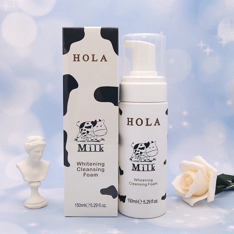 hola牛奶慕斯泡沫温和清洁洗面奶