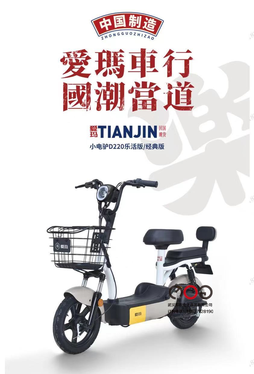 爱玛代步接送小孩电动自行车国潮小电驴武汉国标上白牌目录