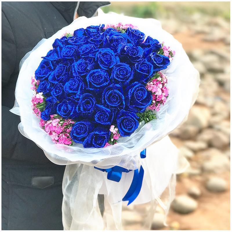一折蓝色妖姬11朵_11/19支/33朵蓝色妖姬花束蓝玫瑰礼盒同城秦皇岛市