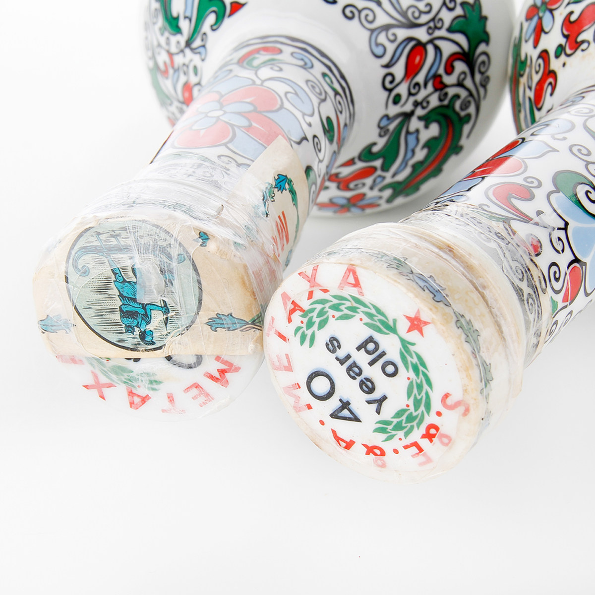 57. 2瓶 80年代 metaxa希腊迈塔克瑟白兰地 700ml*2 40度