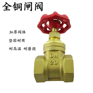 全铜闸阀 双内丝4分6分1寸表前加厚阀门家用自来水螺纹总开关工程