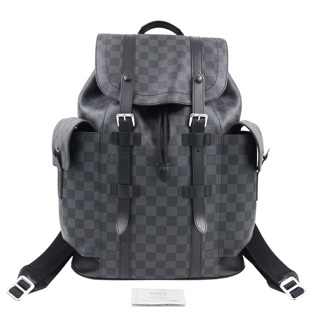 [9.5新]路易威登lv男士双肩包经典棋盘格christopher背包