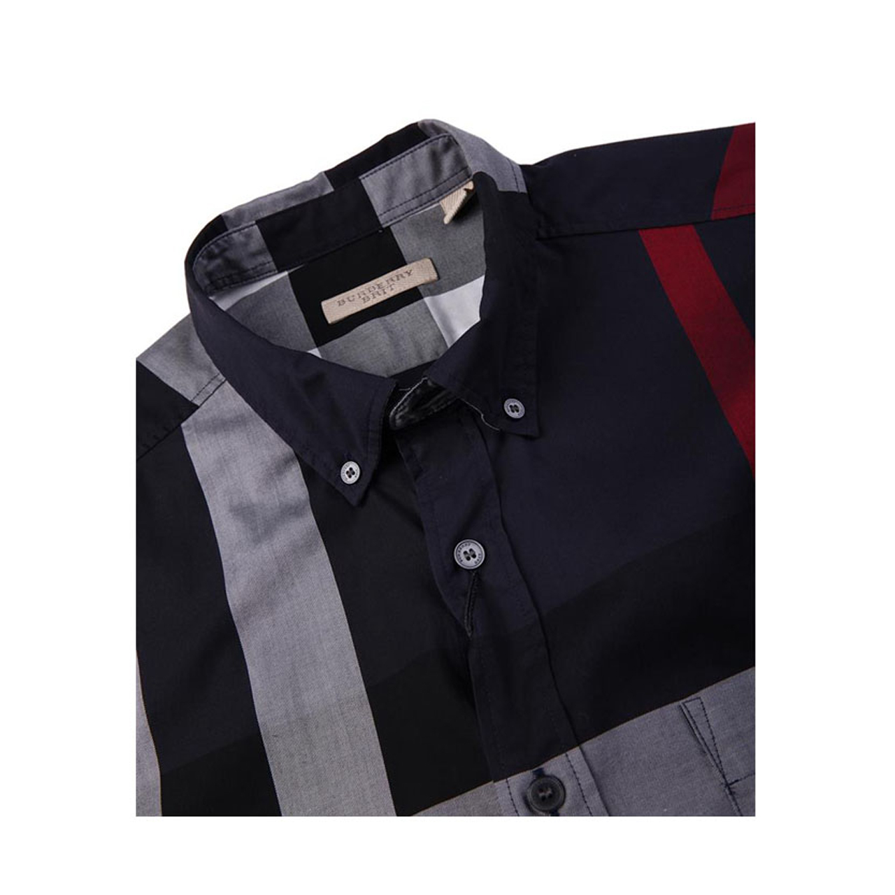 [9.9新]巴宝莉burberry男士衬衣大格纹经典款长袖衬衫m号