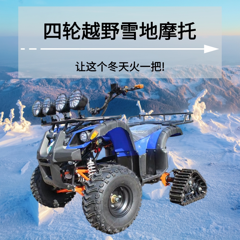 125CC-200CC汽油变速沙滩越野成人雪地电动摩托车双座全地形机车