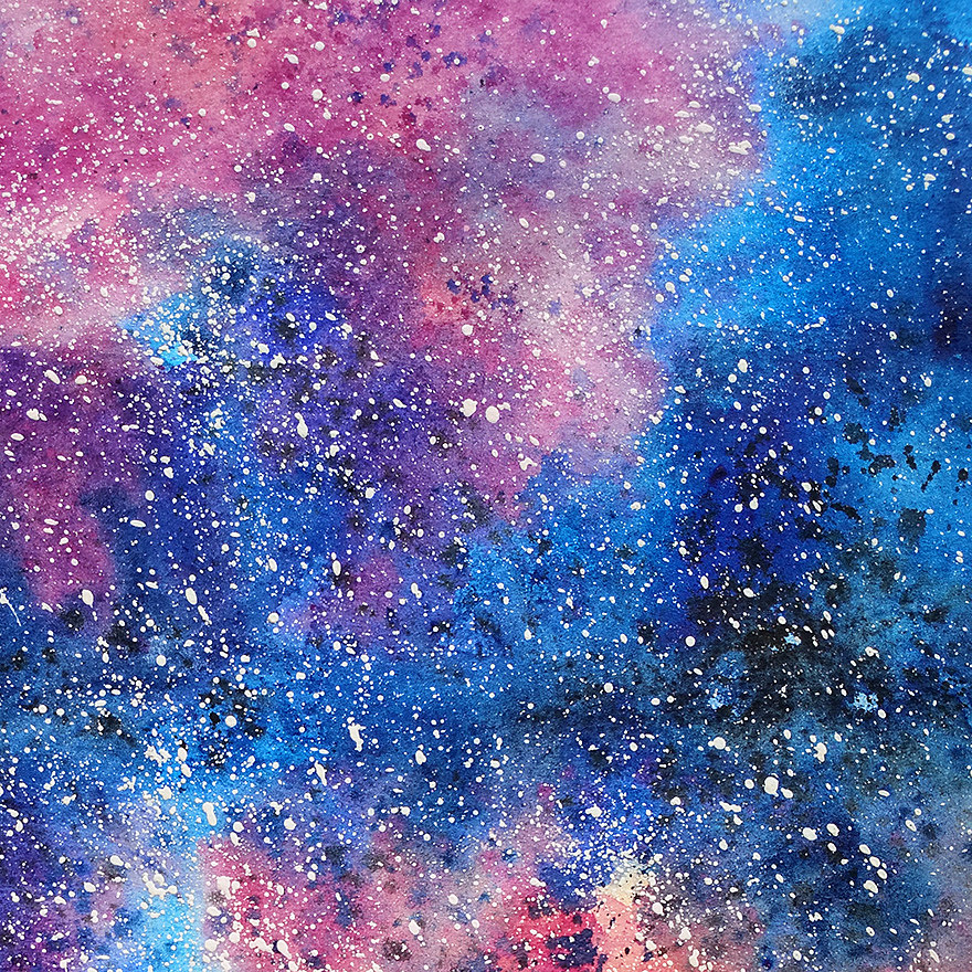 邵雄《星空》纸本水彩