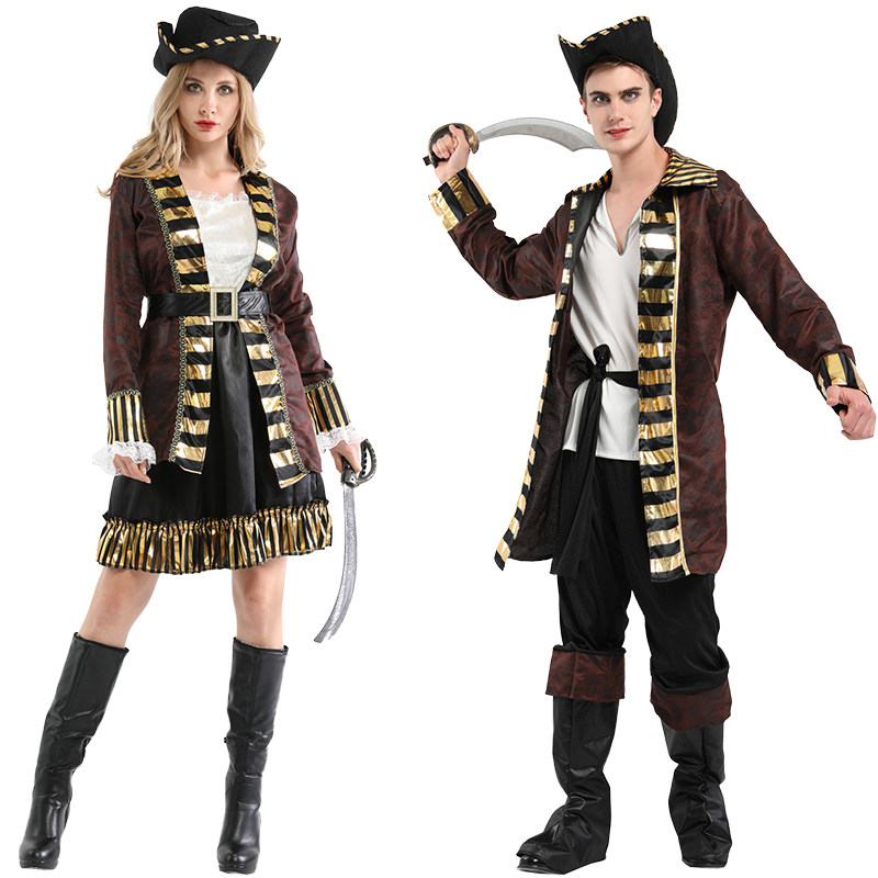 万圣节大人海盗服演出服cosplay化妆舞会cos加勒比船长服装表演服