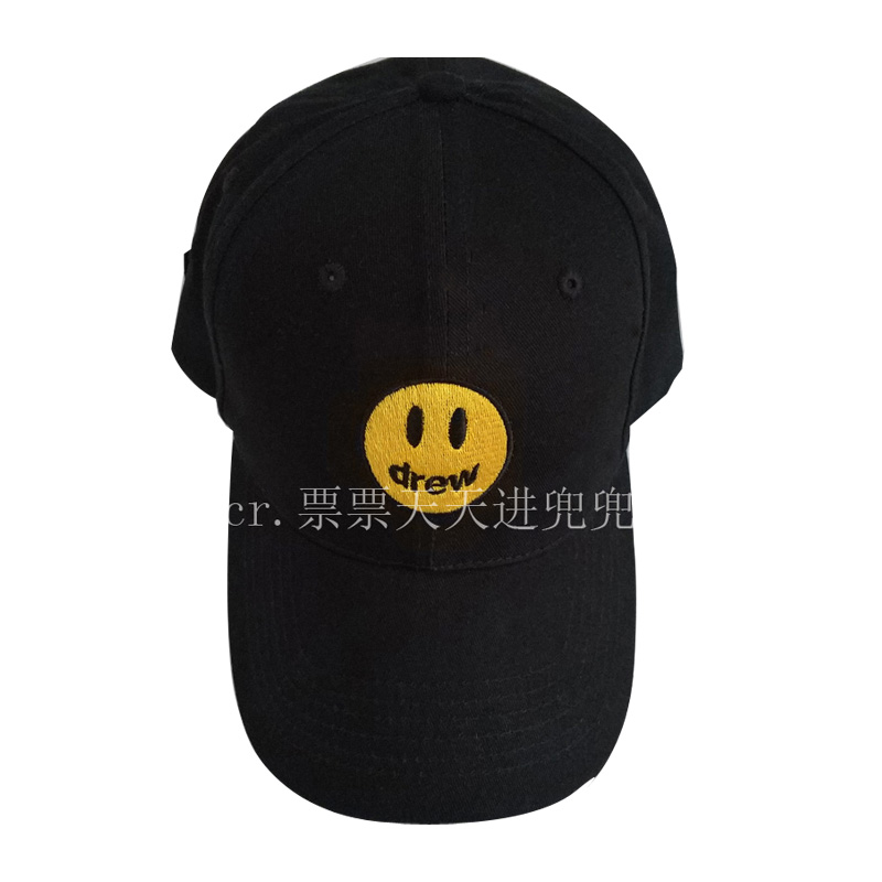 贾斯汀比伯drew笑脸帽子刺绣JustinBieber黄色笑脸遮阳弯檐帽男女在类目 服饰配件/皮带/帽子/围巾, 帽子中 - 来自Buy2taobao.com提供专业的淘宝代购服务