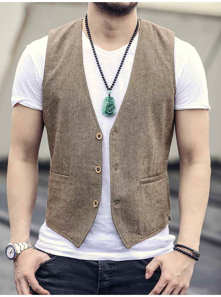 2020夏装新款棉麻马甲薄款亚麻透