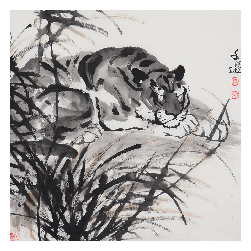 汤文选 《虎》 湖北四老 当代著名国画家