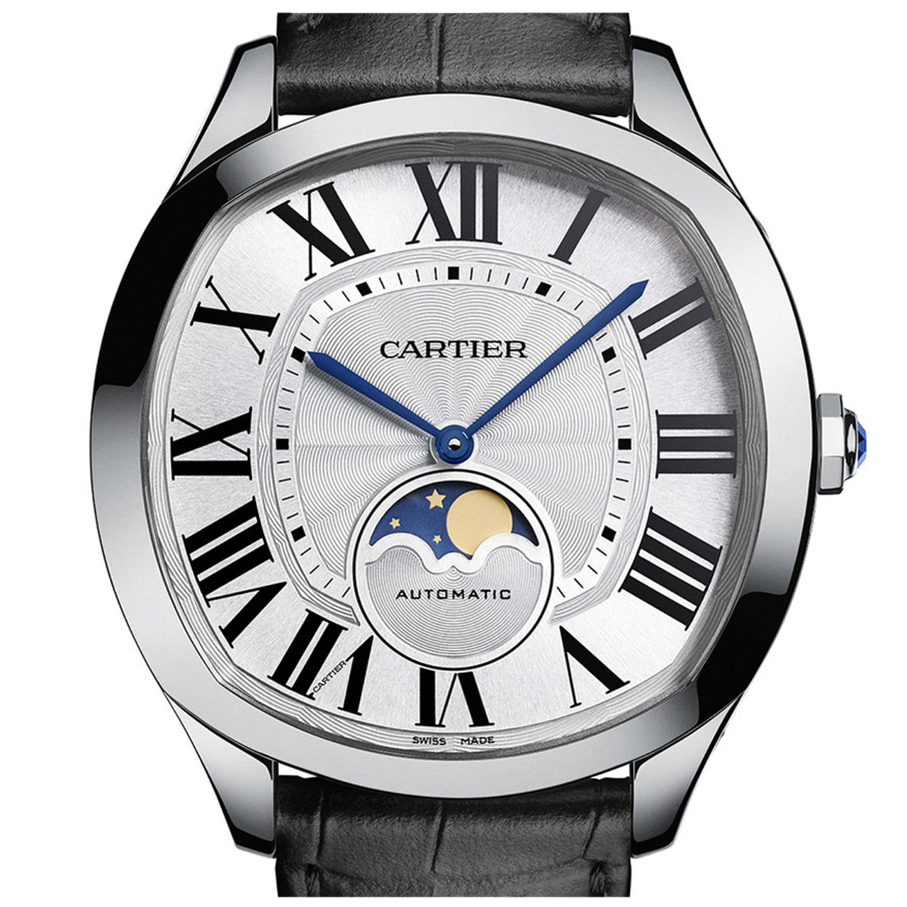 [9.9新]卡地亚自动机械男月相显示钢