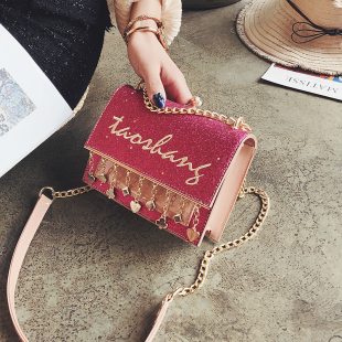 上新亮片小包包女2019新款小ck流星包韩版包包女chic斜挎个性爆款,可