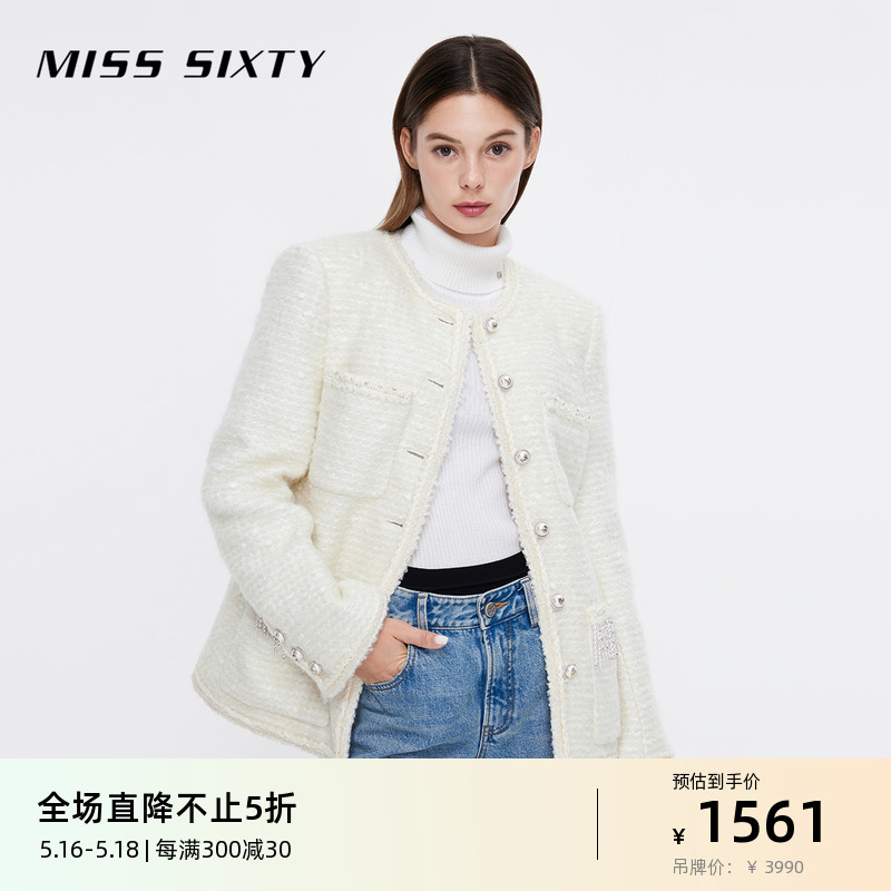 Miss Sixty毛呢外套女圆领