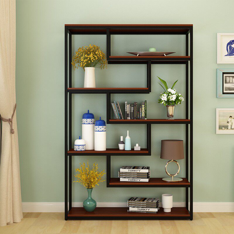 铁艺客厅隔断置物架室内落地装饰多功能架隔板多层货架展示陈列架