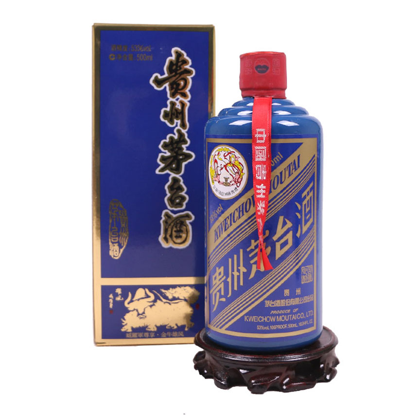 【即刻拍】金牛雄风-蓝色贵州茅台 53度 1瓶 500ml
