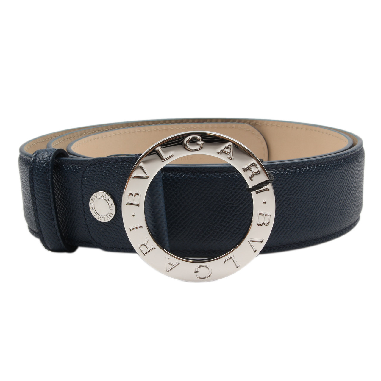 [9.9新]未使用宝格丽bvlgari 藏蓝色男士皮带cy437