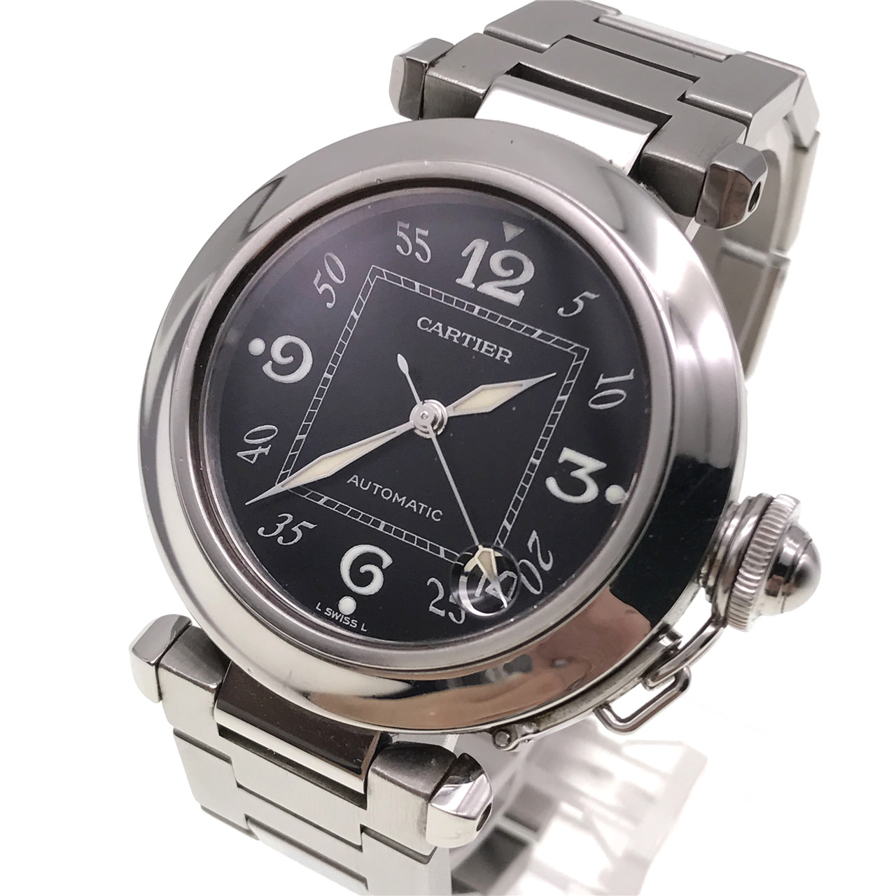 [9.0新] 卡地亚帕莎系列精钢自动机械男表