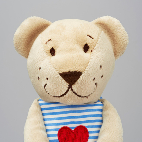 宜家费布勒比约毛绒玩具米黄色爱心泰迪熊小熊公仔儿童礼物包邮