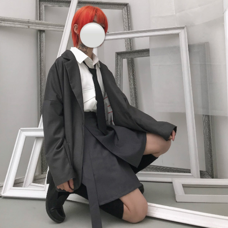 Harajuku Korean Edition handsome letter Long sleeve shirt Show thin skirt suit coat necktie suit Autumn and winterin the Women's clothing/Boutique , Set/Student uniforms/Work uniforms , Fashion Set category - from Buy2taobao.com to provide professional Taobao agent buy service