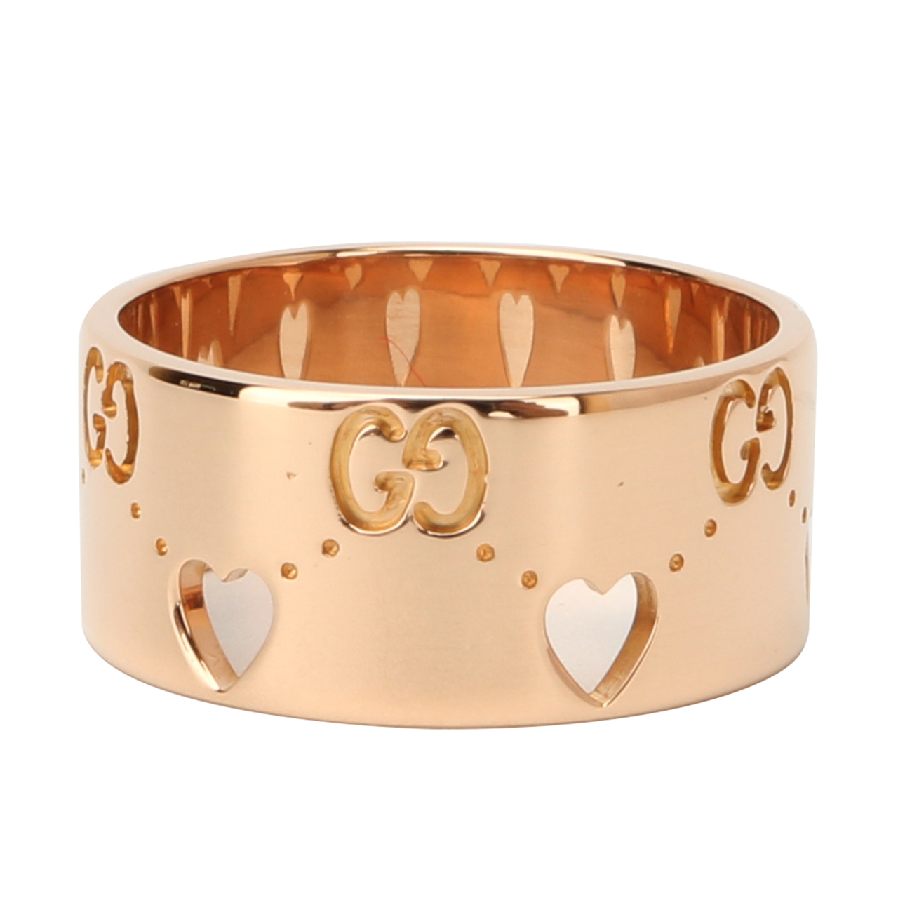 [9.8新]古奇gucci16号男士18k玫瑰金戒指zh003