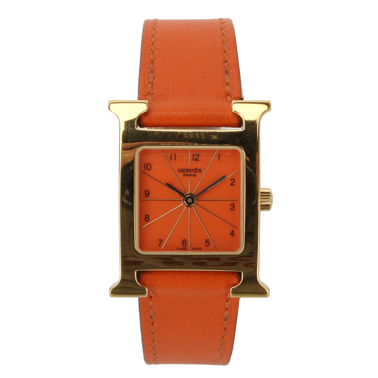 [9.5新]爱马仕hermes镀金石英女表zh007