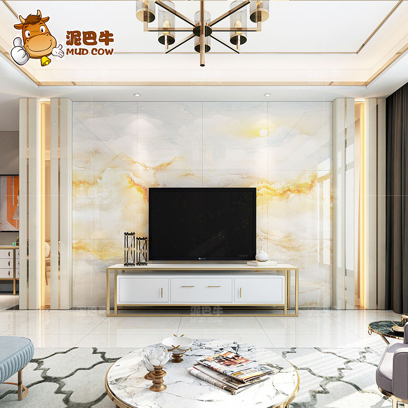 大理石瓷砖电视背景墙简约欧式客厅微晶石电视墙边框条 云海鸿福|ruв категории награду материалов, керамическая плитка, плитка на фоне стены - от Buy2taobao.com для оказания профессиональной услуги покупки агента Taobao