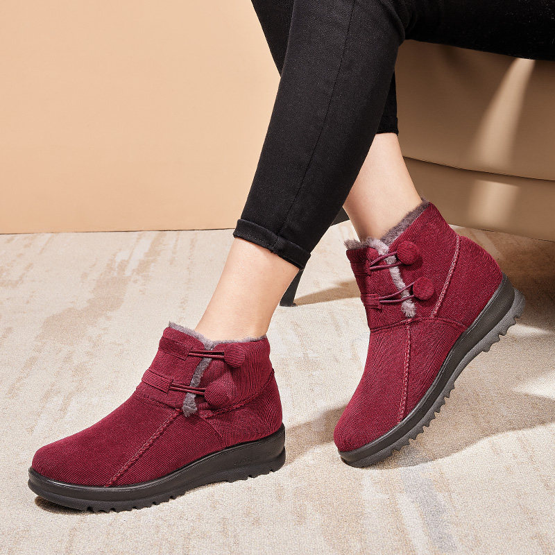 棉鞋女冬加绒加厚2021年新款妈妈老人老北京女士外穿大棉奶奶鞋子