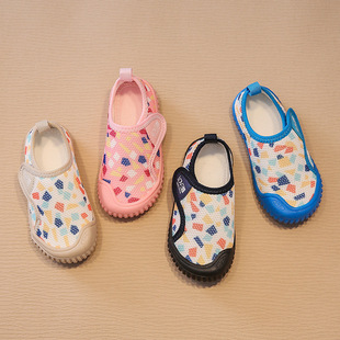 日式宝宝室内家居鞋幼儿园男女儿童鞋防滑软底透气一脚蹬地板鞋夏