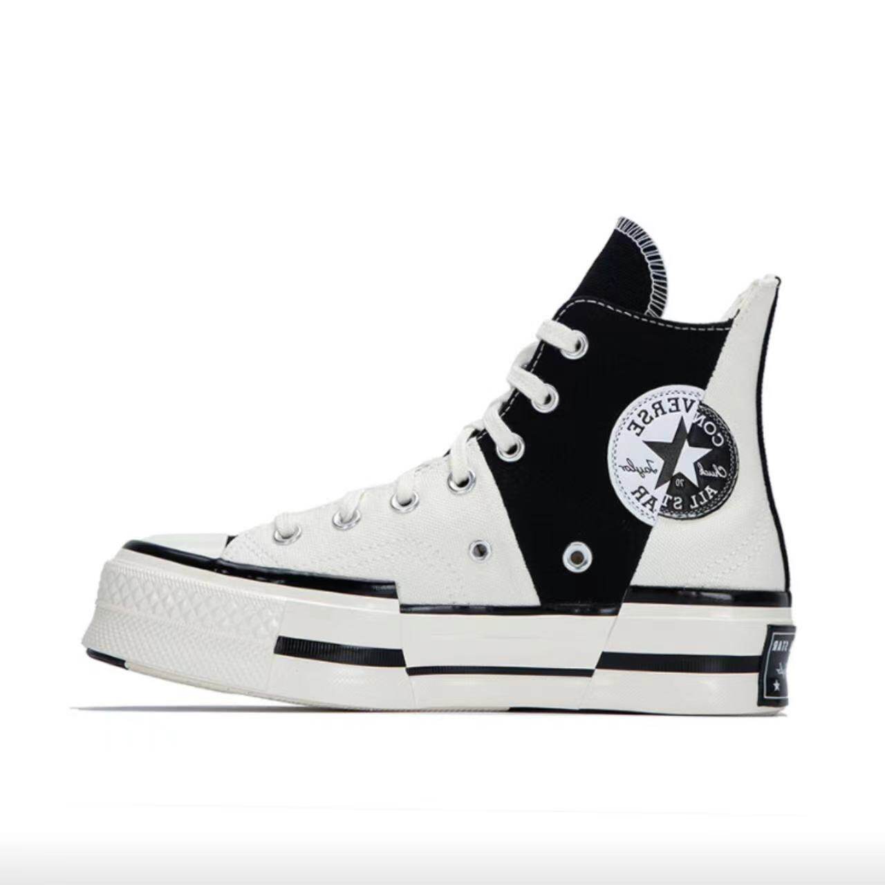 converse匡威1970s plus黑白熊猫阴阳高帮男女解构帆布鞋a01388c