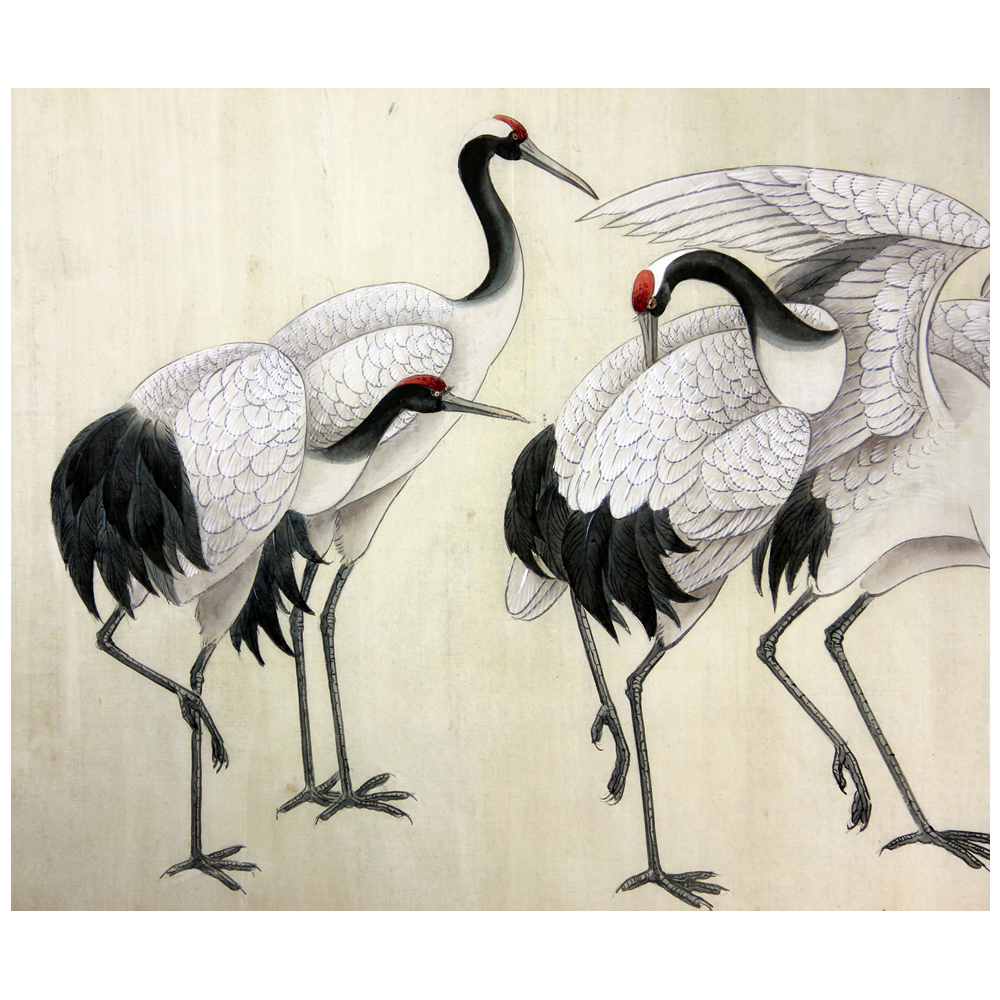 鲁美 佟建国 《仙鹤》工笔 极具收藏价值t630