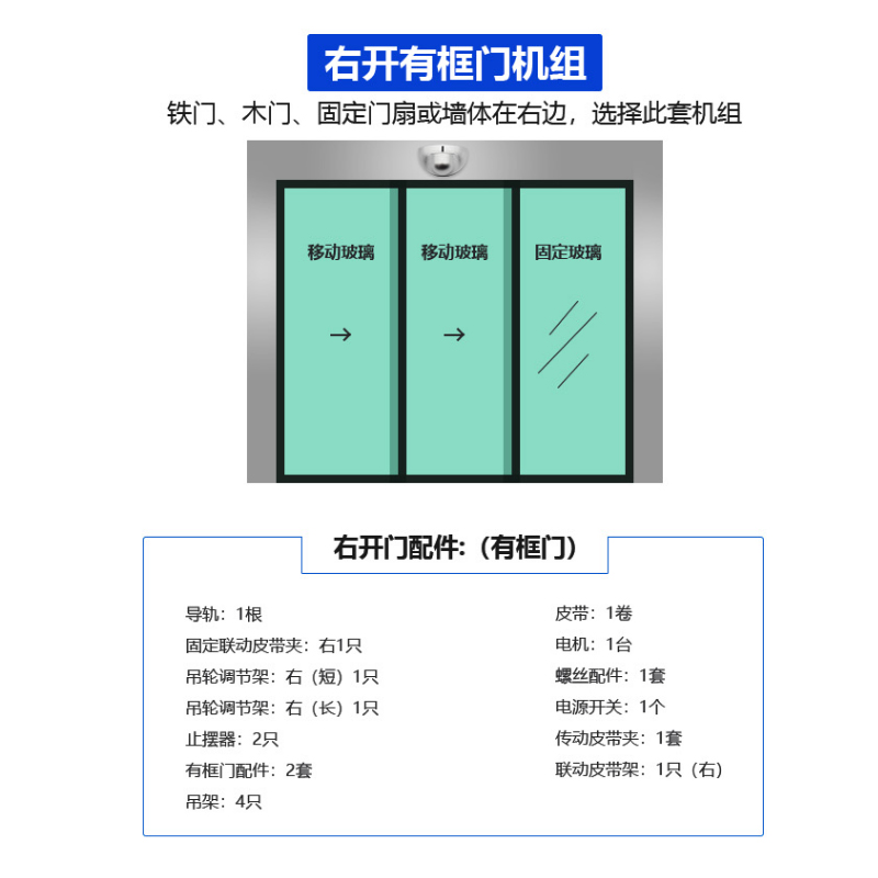 品重叠自动门玻璃感应开门电动折叠门上下重叠门亚款双重叠平移促