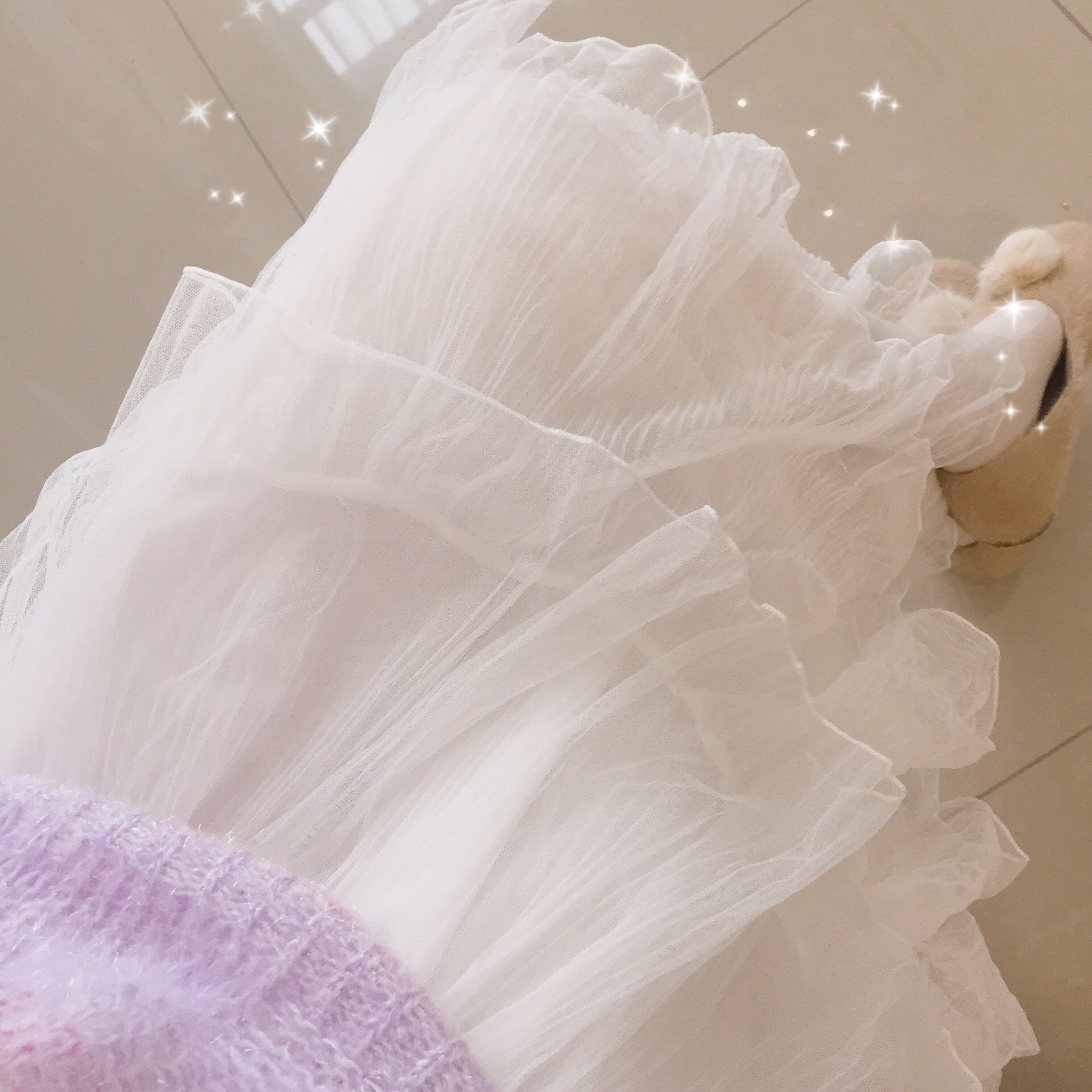 热销蛋糕裙秋冬 蓬蓬_ailin陈艾林 网纱白色半身裙女秋冬纱裙蛋糕裙