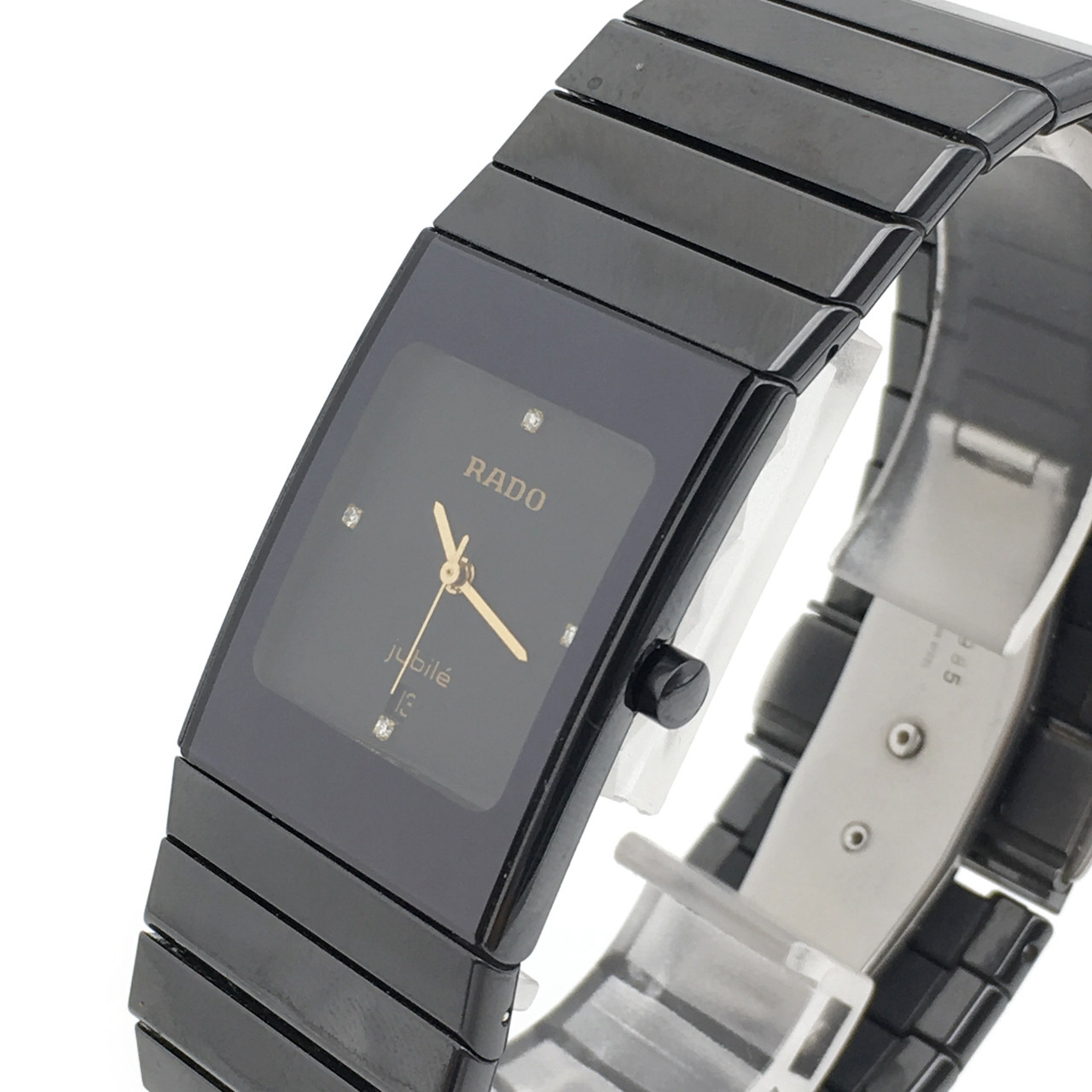 [9.5新]雷达 黑陶瓷 石英 女表hy161529