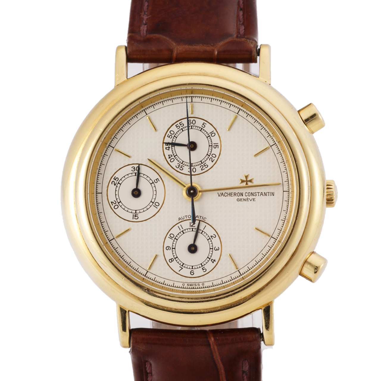 【即刻拍】江诗丹顿男士18k金自动机械计时腕表金表