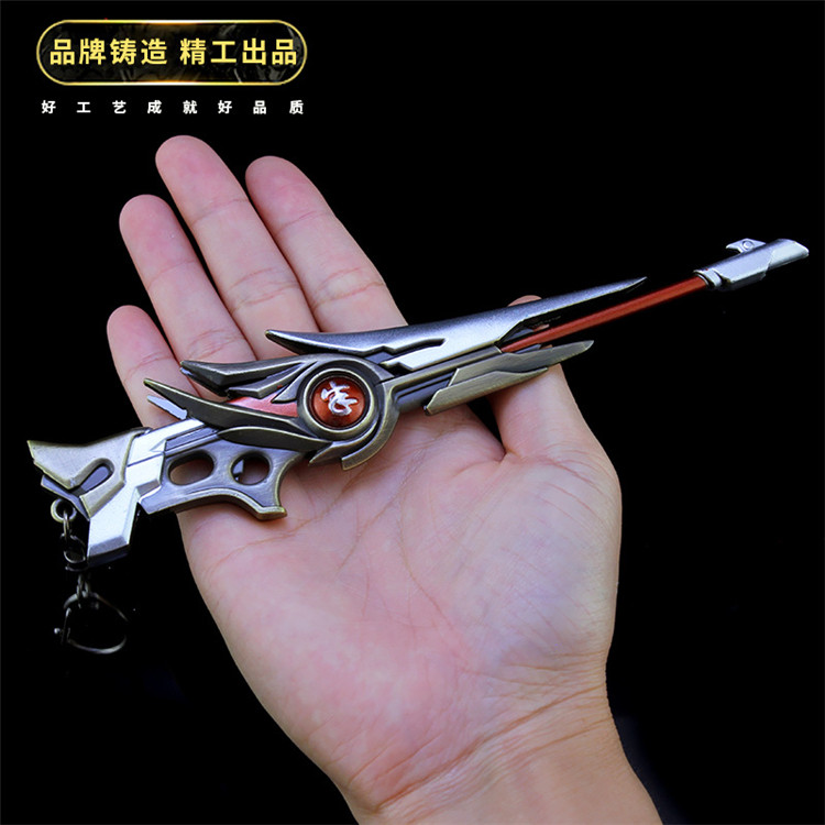 王者百里守约百里玄策朱雀志皮肤长枪荣耀金属兵器武器模型玩具