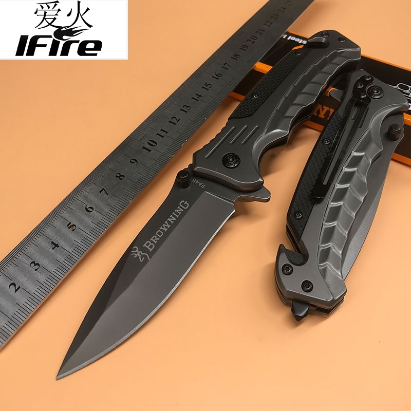 户外折叠刀防身小刀高硬度开刃军刀野外求生随身水果刀多功能刀具