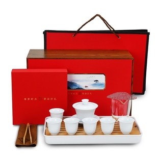 直销高档茶叶包装盒陶瓷配茶饼盒茶具水壶大套礼盒装空盒定制礼品