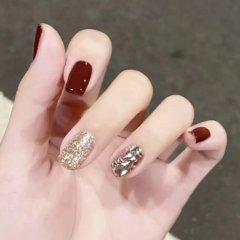 网红美甲成品穿戴式