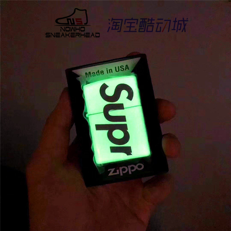 20SS Supreme Glow-in-the-Dark Zippo LOGO Word mark Noctilucent lighterin the ZIPPO/Swiss Army Knife/Glasses , Brand lighters and accessories , Other , Kerosene lighter category - from Buy2taobao.com to provide professional Taobao agent buy service