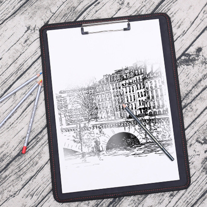 勃琅多功能手提防水写生夹 8k可装纸素描画板速写夹 带兜黑色画夹