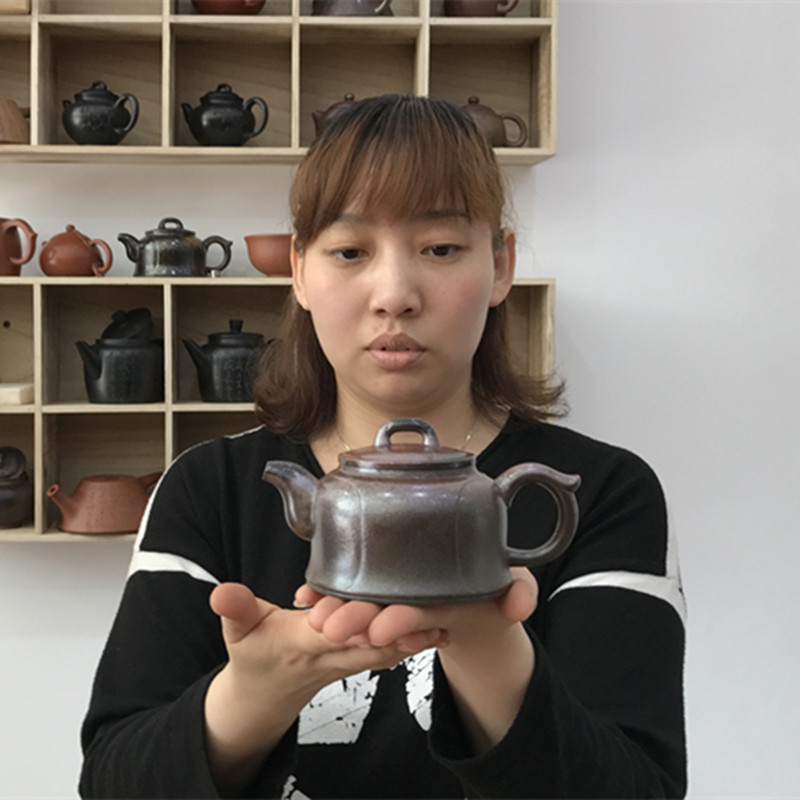 【玉带金钟】黄龙山纯原矿紫泥 柴烧窑变 实力青年陶艺家 顾玲玲