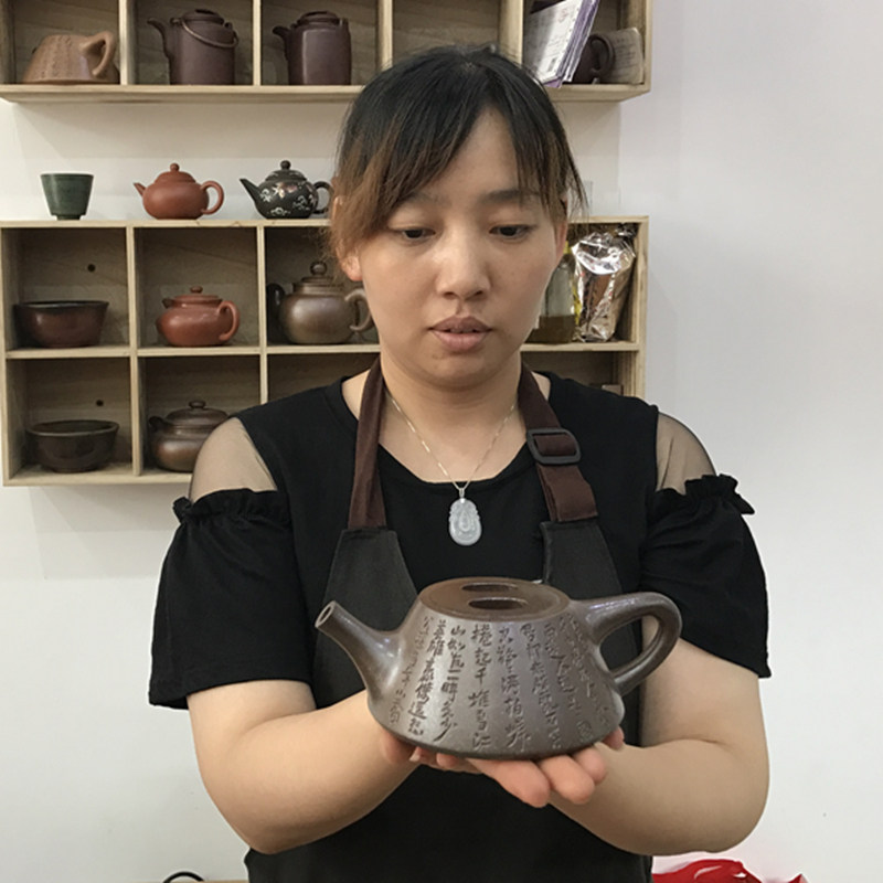 【牛盖石瓢】原矿紫泥 柴烧窑变 独一无二 实力青年陶艺家 顾玲玲