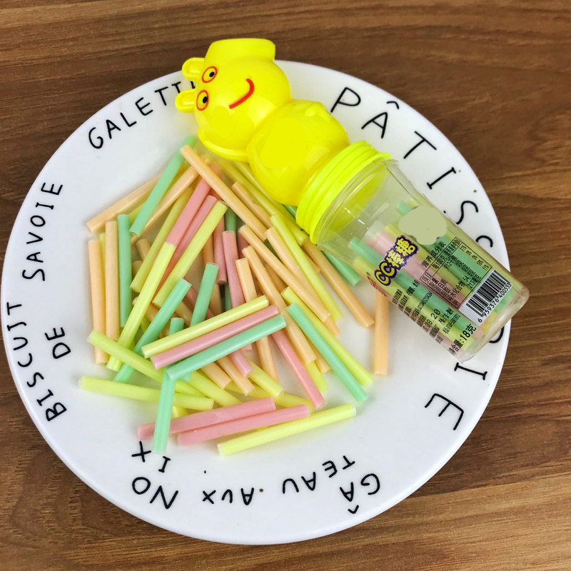 20支儿童创意卡通造型cc乐吸管糖果棒棒儿时怀旧小孩零食混装糖果_9折