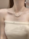 一款多戴可抽拉调节珍珠项链女时尚设计感百搭锁骨链轻奢气质颈链