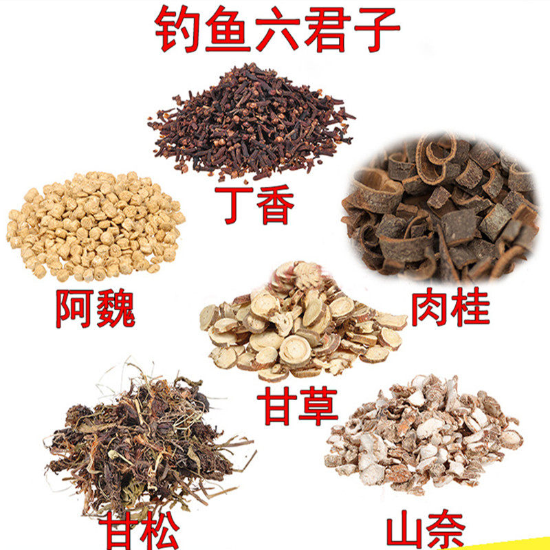 新货 钓鱼六君子 阿魏公丁香山奈 泡酒饵料诱鱼 中药材270g包邮_9折