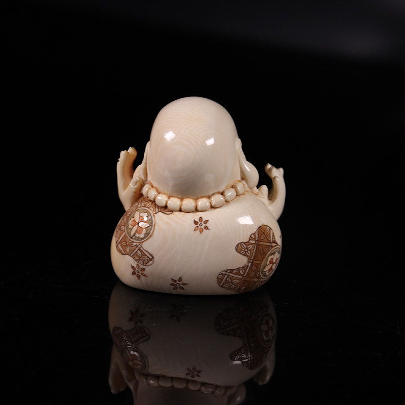 【直供】西伯利亚猛犸象牙《笑口常开》摆件