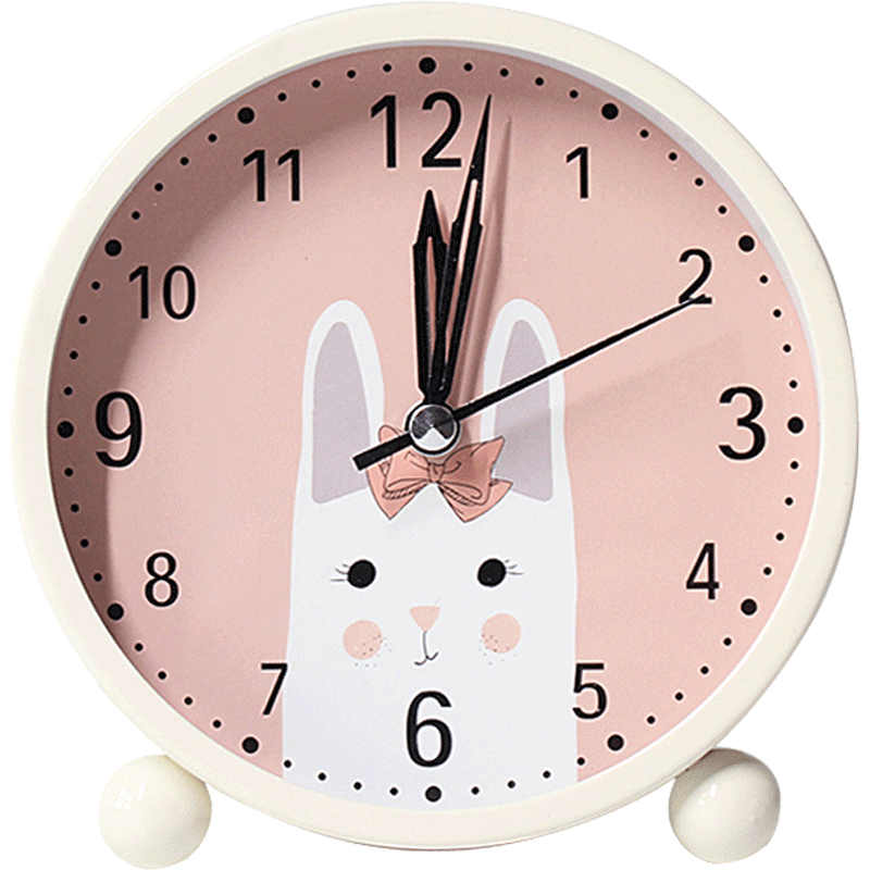 小闹钟北欧风格时钟台钟专用床头儿童卡通静音桌面卧室学生用简约