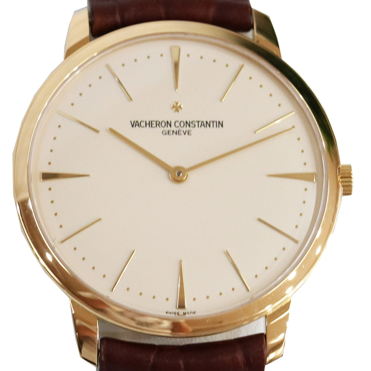 [98新]江诗丹顿18k玫瑰金手动机械男表